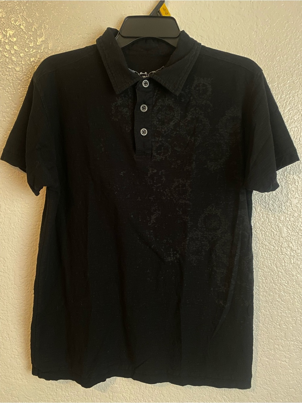 Point Zero Black Polo Shirt Short Sleeves Y2K Vintage Streetwear